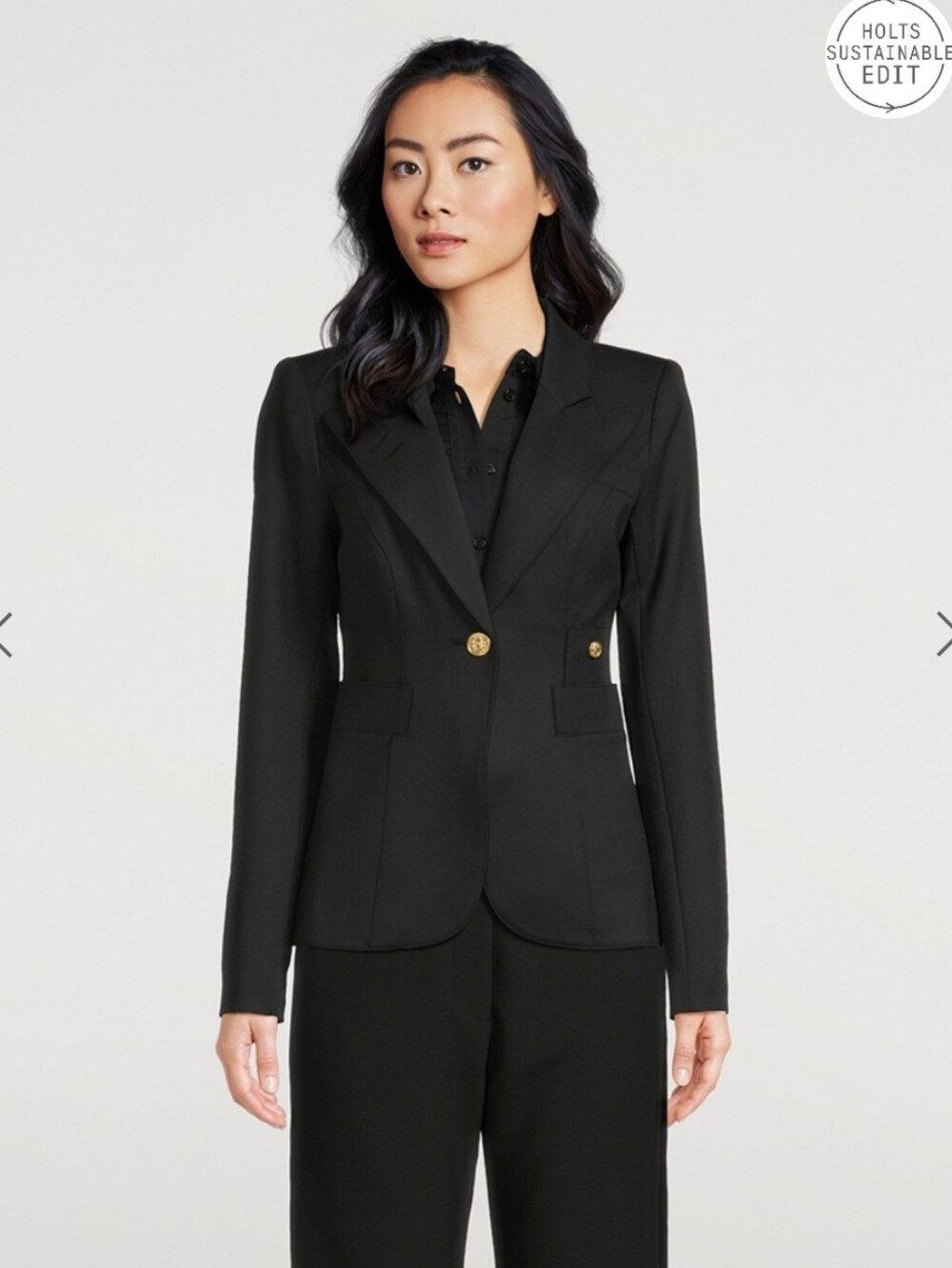 SMYTHE Duchess Wool Blazer in Deep Black Nwot Size US 6